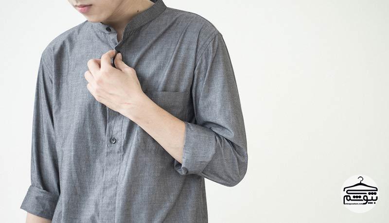اصول ست کردن پیراهن مردانه خاکستری