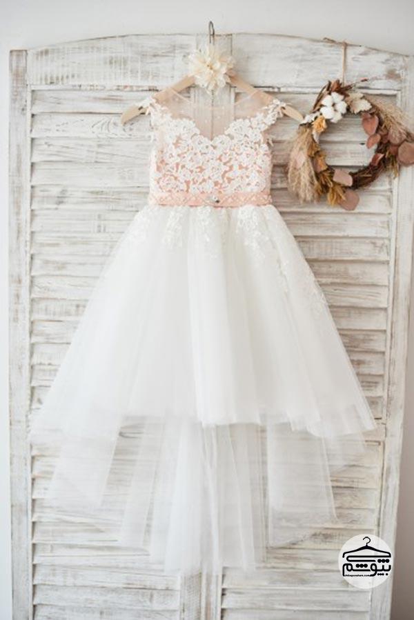 مدل لباس عروس بچه گانه پرنسسی کوتاه
