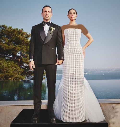 دلبری محبوب‌ترین بازیگر ترکیه در لباس عروس