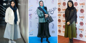 دامن‌کشانِ نیکی کریمی روی فرش قرمز؛ بازیگران خانم ایرانی که دامن پوشیدند