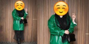 حدس بزنید این بارانی سبز را کدام بازیگر ایرانی پوشیده + پاسخ