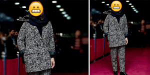 حدس بزنید این کت و شلوار متفاوت و شیک را کدام بازیگر ایرانی پوشیده + پاسخ