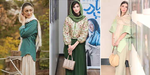 به شیوه مشهورترین زنان ایران، سبز و کرم را با هم ست کنید؛ بهترین ترکیب‌هایی که باید ببینید!