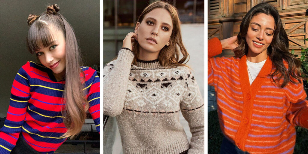 16 بازیگر مشهور ترک که این بافت‌های زمستانی را پوشیدند و ما را حیران خودشان کردند!