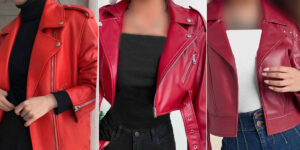 ۳۲ مدل کت چرم قرمز زنانه؛ پوشیدن این مدل کت‌ها شما را حسابی جذاب خواهد کرد!