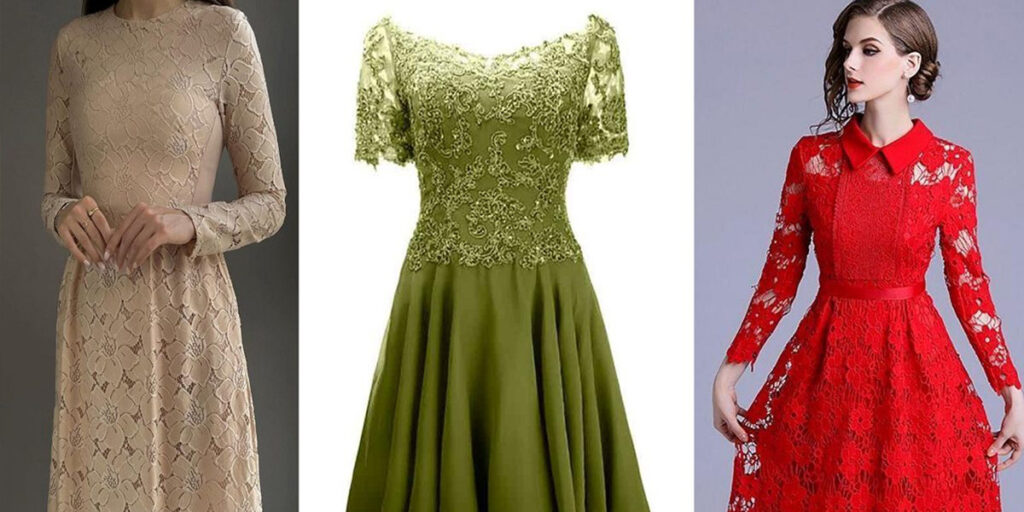 20 مدل لباس گیپور دو تکه برای مادر و خواهر عروس و داماد تا بیشتر از همه بدرخشند!