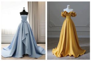 6 مدل لباس مجلسی ساتن آمریکایی بلند؛ این لباس‌ها را بپوشید تا در عروسی شبیه خارجی‌ها شوید