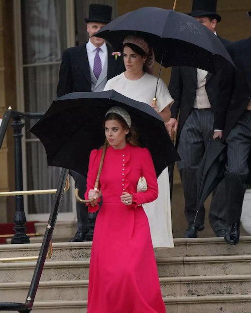 خانواده سلطنتی در یک روز بارانی