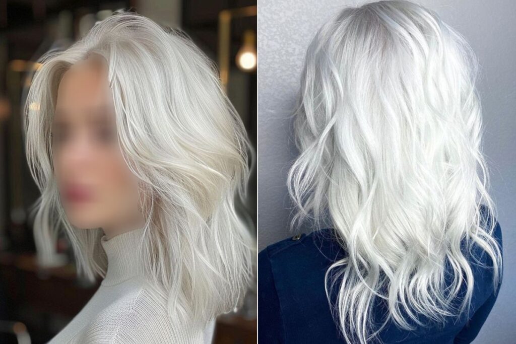 ۲۸ مدل رنگ موی سفید یخی زنانه که عاشقشان می‌شوید؛ اگر یک تغییر اساسی می‌خواهید، این رنگ مو را انتخاب کنید