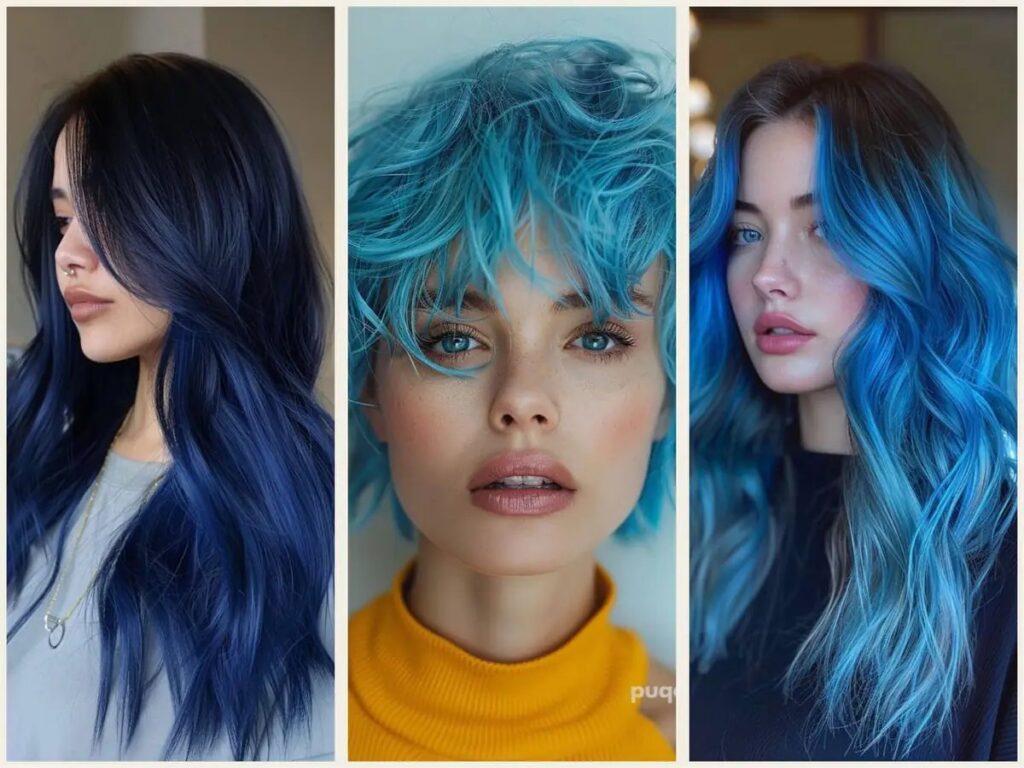 دوست دارید یک دختر گوگولی و زیبا باشید؟ پس این مدل رنگ موهای فانتزی آبی بهترین انتخاب برای شما هستند!