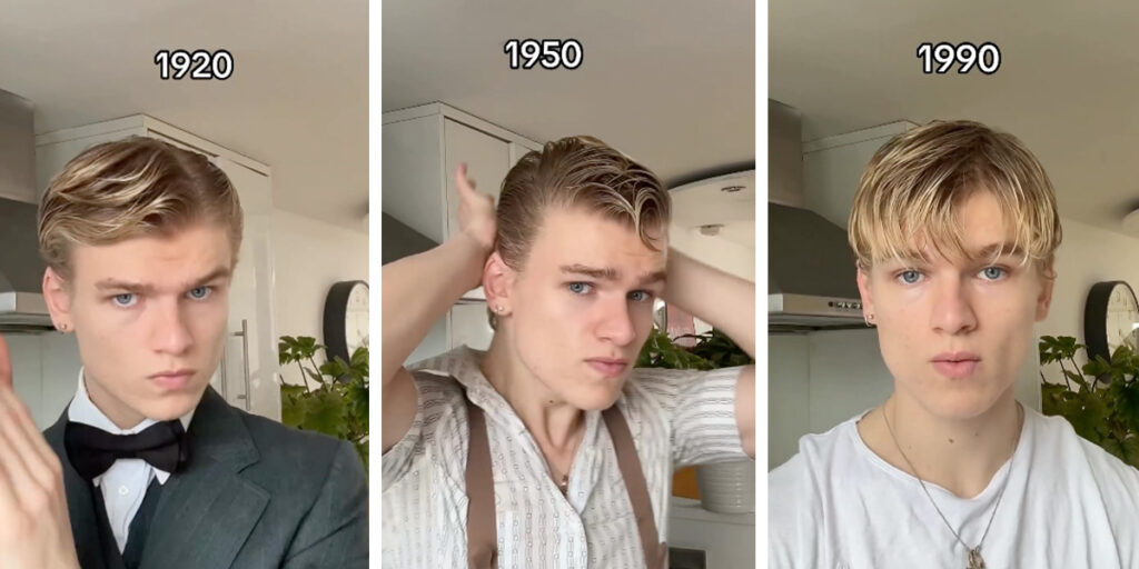 مول موی مردان از 100 سال پیش تا امروز چه تغییراتی داشته؟ ویدئویی که با دیدنش برگ‌هایتان می‌ریزد!