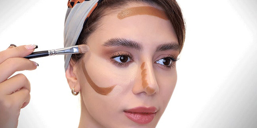 صورت‌های لاغر را چگونه با کانتور، زاویه‌سازی کنیم؟