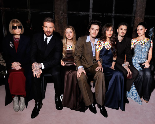 خانواده بکهام در فشن‌شوی ویکتوریا