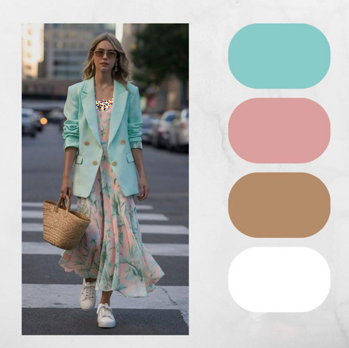 ترکیب رنگ استایل‌های بهاری