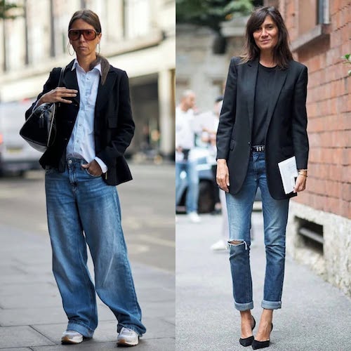 کت مشکی و شلوار جین