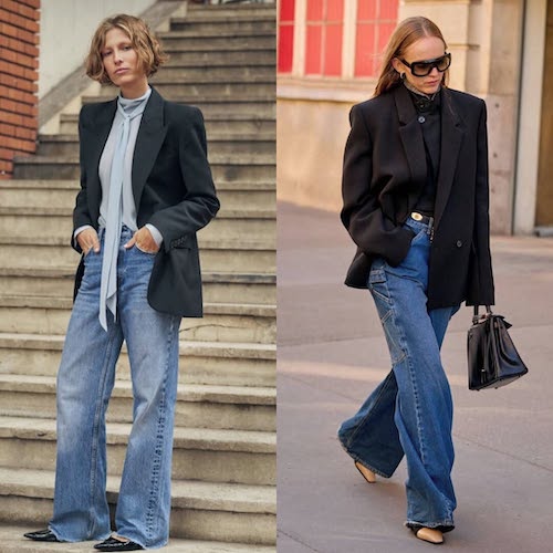 کت مشکی و شلوار جین