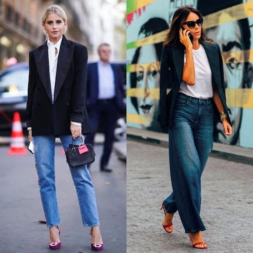 کت مشکی و شلوار جین