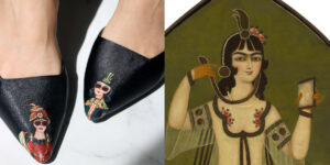 عکس یک دختر قجری روی کفش پاشنه‌بلند زیبایی آن را دو برابر کرد!