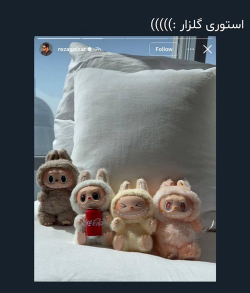 عروسک لابوبو در استایل محمدرضا گلزار