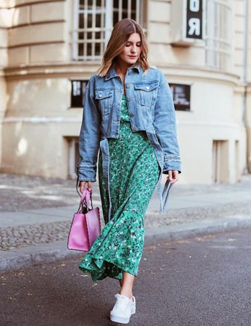 استایل تابستانی با کت جین و دامن