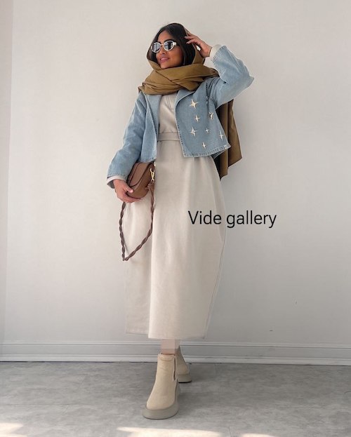 استایل تابستانی با کت جین و دامن