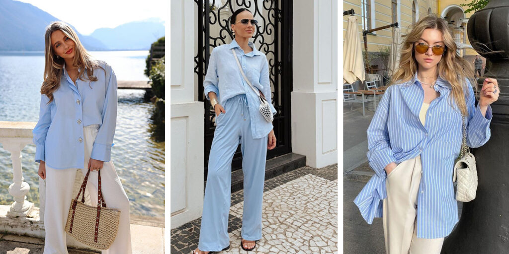 آبی کمرنگ؛ رنگ شیکی که ست کردن آن را حتما باید یاد بگیرید