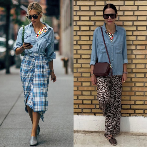 استایل تابستانی با شومیز جین