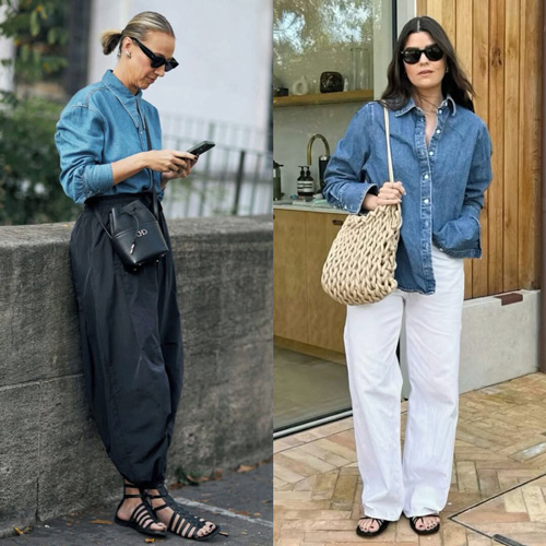 استایل تابستانی با شومیز جین