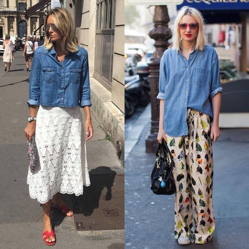 استایل تابستانی با شومیز جین