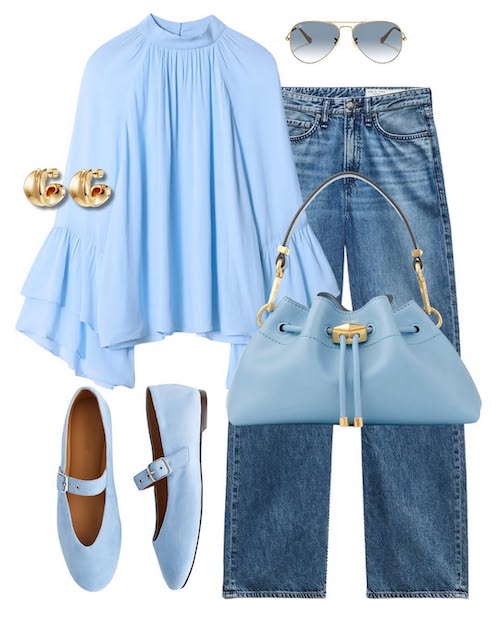 استایل با رنگ آبی آسمانی