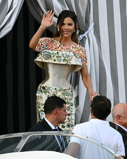 لورن سانچز در مراسم پیش از عروسی