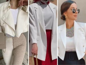 ۱۳ مدل کت سفید زنانه برای داشتن استایلی شیک و در عین حال ساده