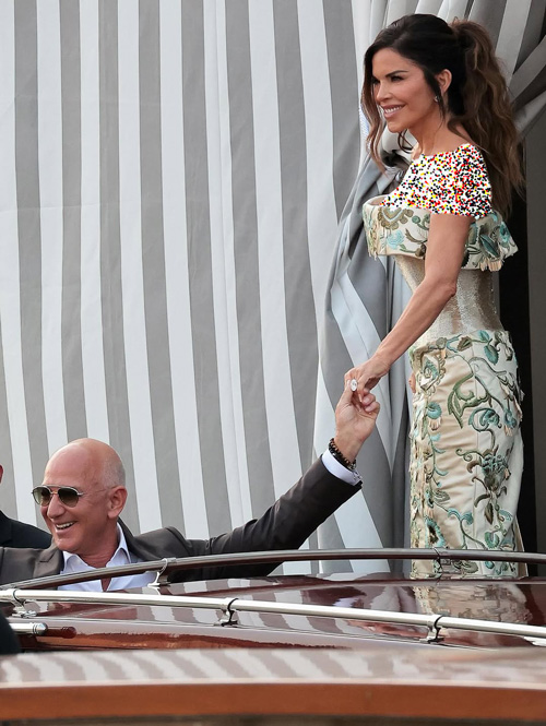 لورن سانچز در مراسم پیش از عروسی