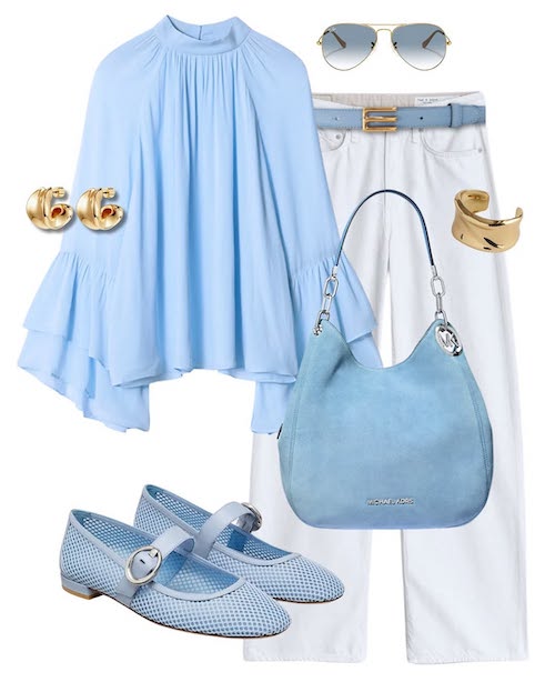 استایل با رنگ آبی آسمانی