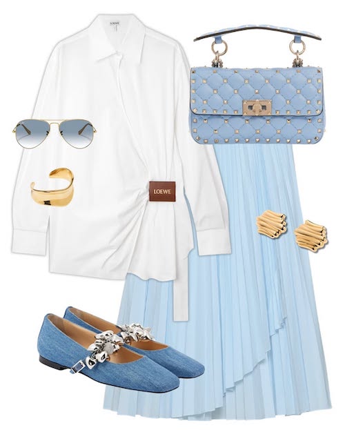 استایل با رنگ آبی آسمانی