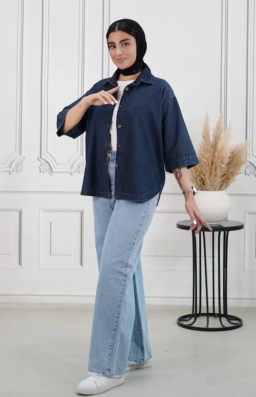 استایل تابستانی با شومیز جین