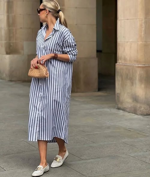 شومیز‌های راه‌راه آبی و سفید