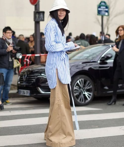 شومیز‌های راه‌راه آبی و سفید