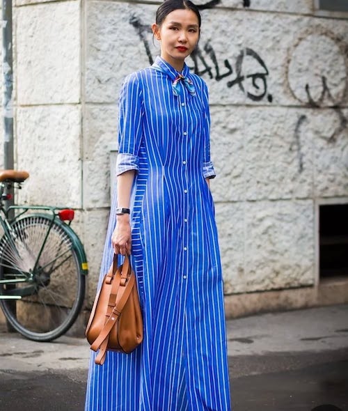 شومیز‌های راه‌راه آبی و سفید