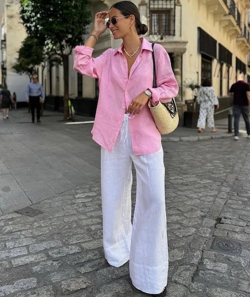 شومیزهای صورتی در استایل تابستانی