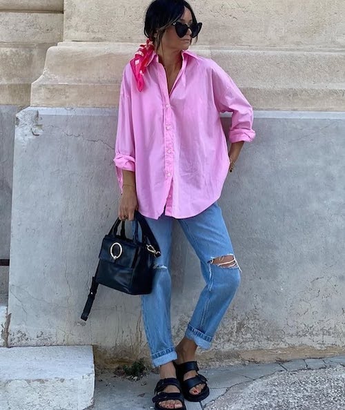 شومیزهای صورتی در استایل تابستانی