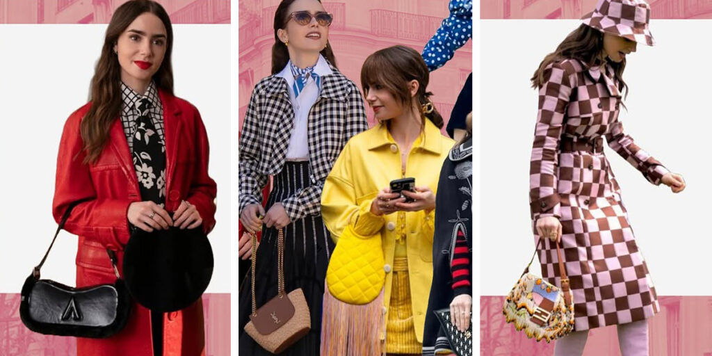 امیلی مشهور پاریس با کیف‌هایش جسارت خود را به نمایش می‌گذاشت