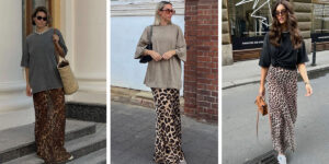 ترکیبی عجیب اما شیک؛ تابستان امسال دامن پلنگی را با تیشرت‌های گشادتان بپوشید