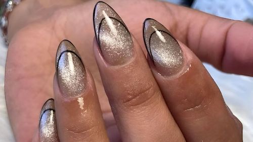 لاک چشم گربه‌ای نقره‌ای 