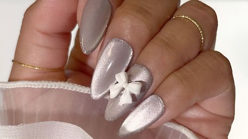 لاک چشم گربه‌ای نقره‌ای 