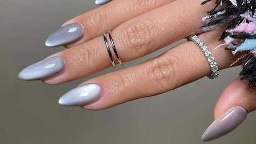 لاک چشم گربه‌ای نقره‌ای 