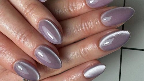 لاک چشم گربه‌ای نقره‌ای 