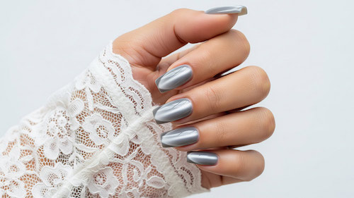 لاک چشم گربه‌ای نقره‌ای 