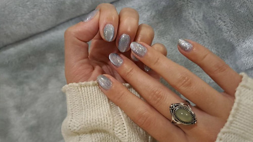 لاک چشم گربه‌ای نقره‌ای 