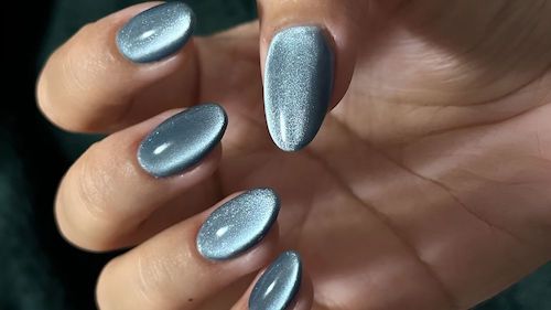 لاک چشم گربه‌ای نقره‌ای 